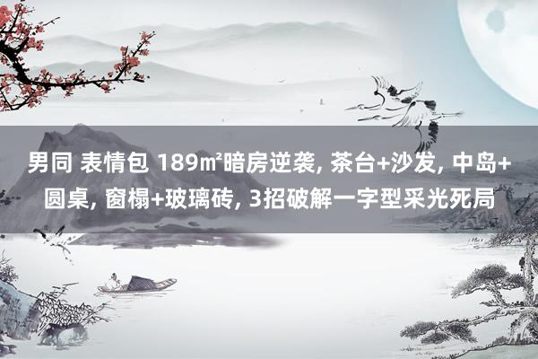 男同 表情包 189㎡暗房逆袭, 茶台+沙发, 中岛+圆桌, 窗榻+玻璃砖, 3招破解一字型采光死局