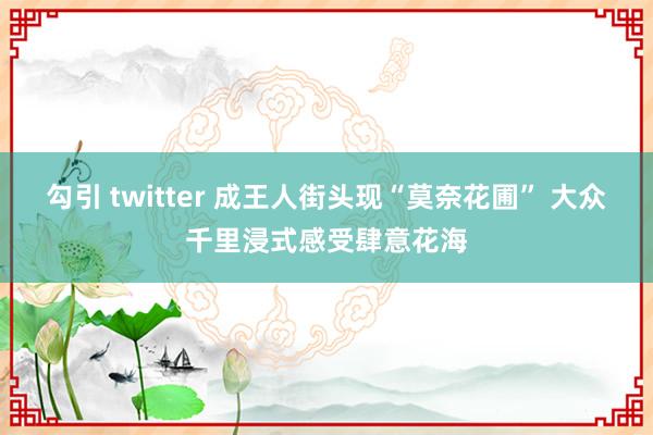 勾引 twitter 成王人街头现“莫奈花圃” 大众千里浸式感受肆意花海