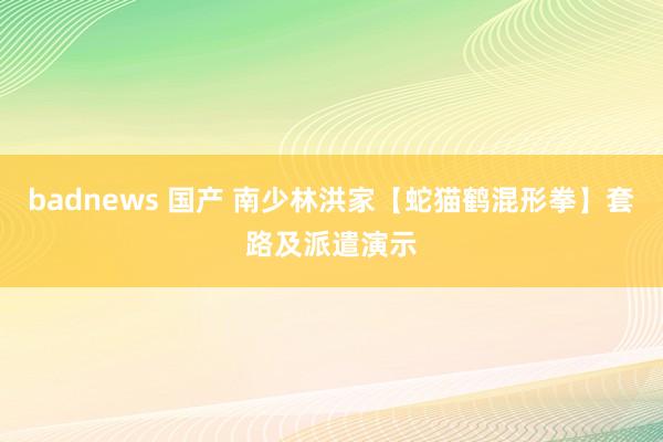badnews 国产 南少林洪家【蛇猫鹤混形拳】套路及派遣演示